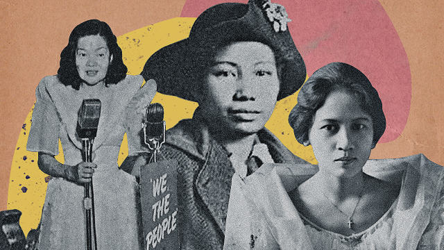 Filipina Heroes (left to right): Josefina Guerrero, Maria Ylagan Orosa, and Encarnacion Alzona