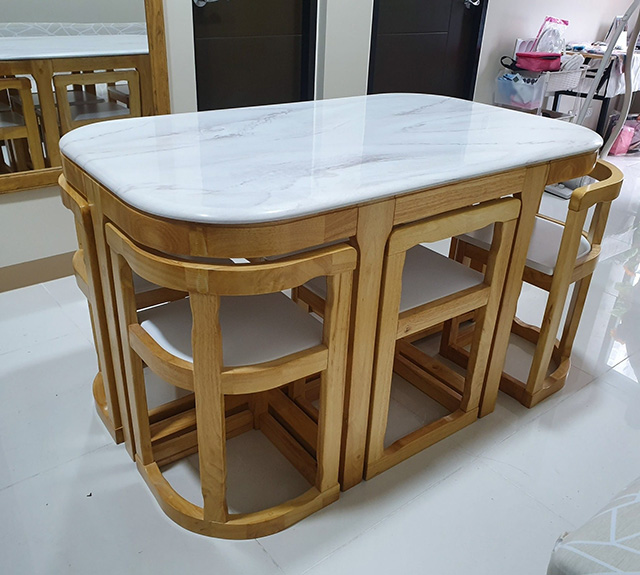 Space Saving Dining Tables, Small Round Space Saving Dining Table