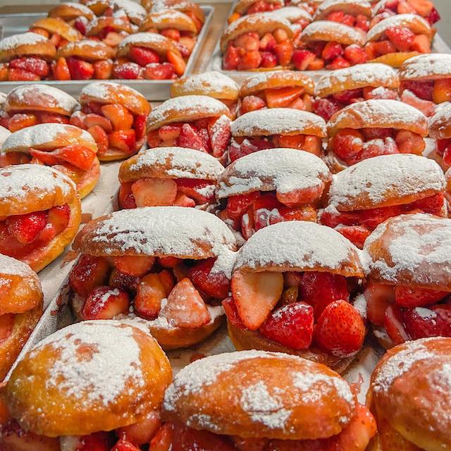 strawberry donuts