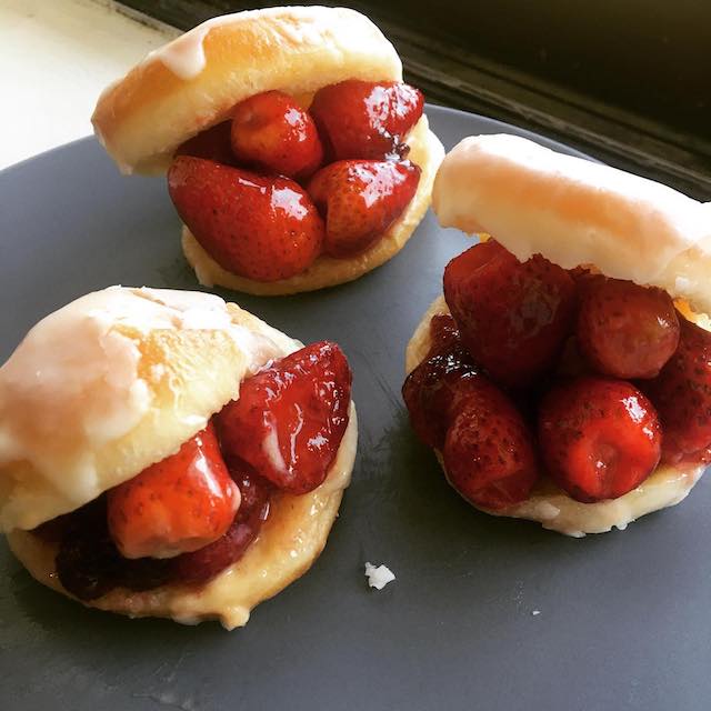 strawberry donuts