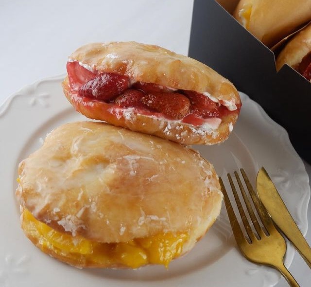 strawberry donuts