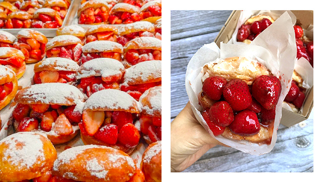 strawberry donuts