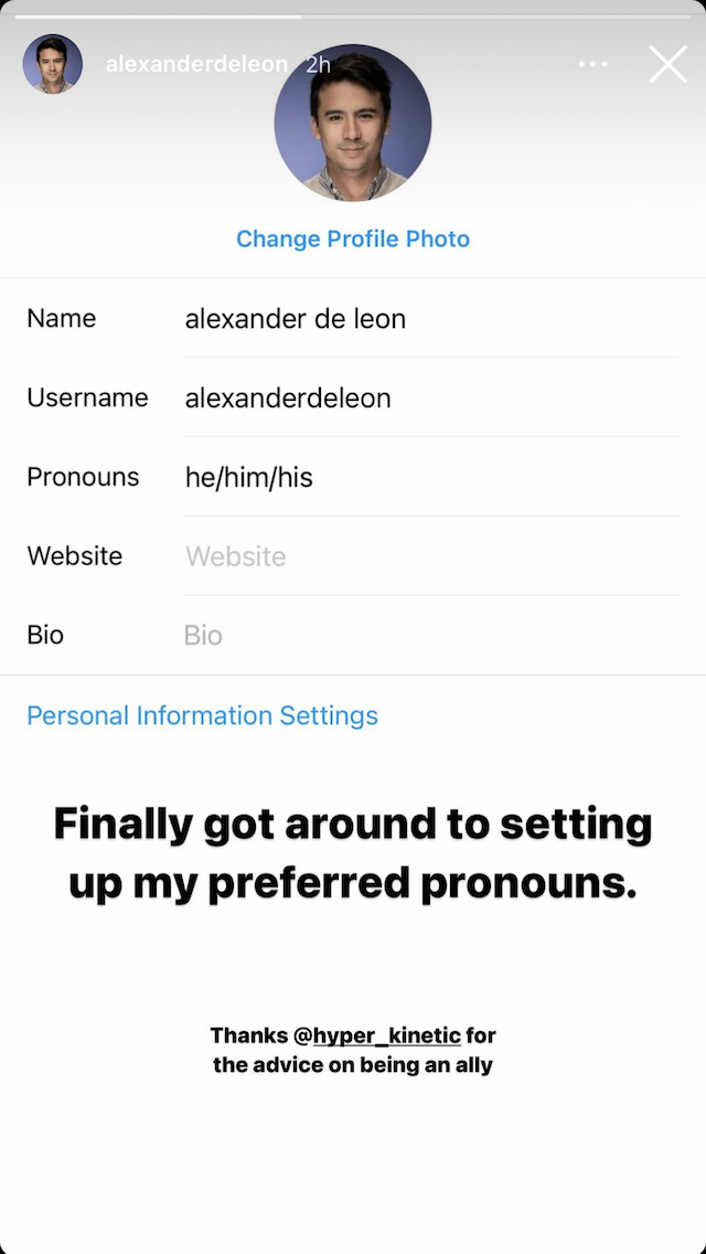 Pronouns instagram