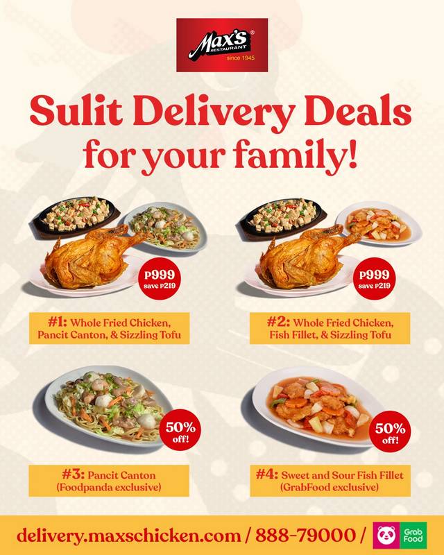 Max's deals restaurant delivery