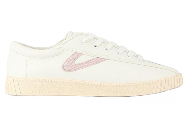 Where to Buy Cool White Sneakers With Pink Accents