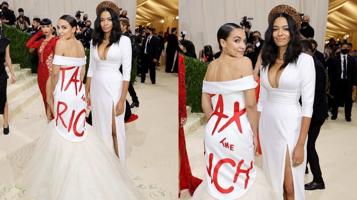 AOC Dress Tells Met Gala: 'Tax The Rich'