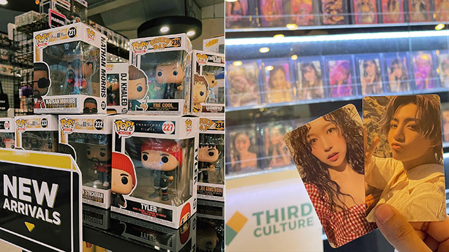 Funko Pop and K-pop photo card collectibles