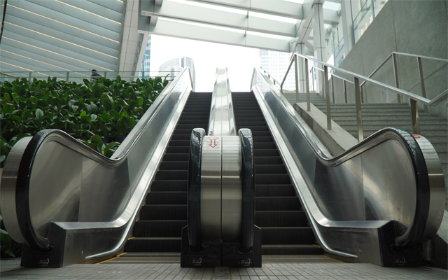 Escalators at the Paseo de Roxas - Villar Makati Underpass