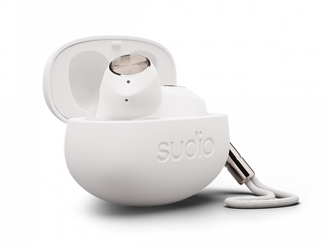 Sudio T2 white wireless earbuds