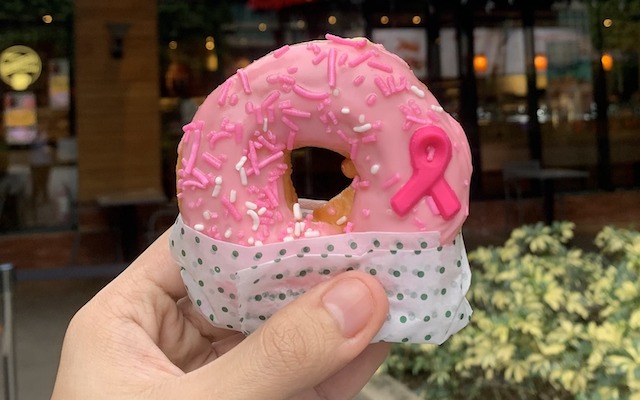 pink doughnut from krispy kreme