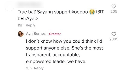 ayn bernos claps back to trolls haters