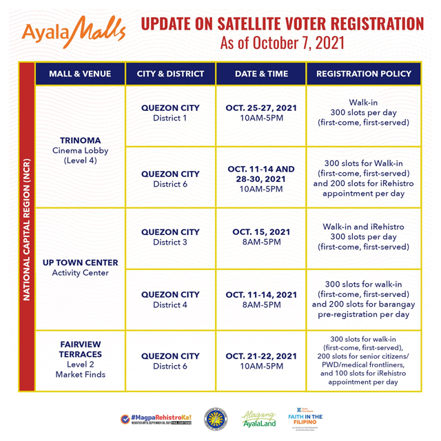 voters registration ayala malls