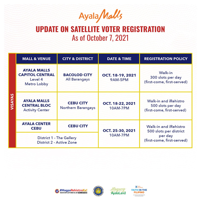 voters registration ayala malls