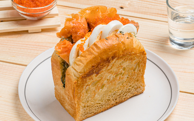 Smoked Salmon Spinach Egg Drop Sandwich from Tuk Tuk Egg PH