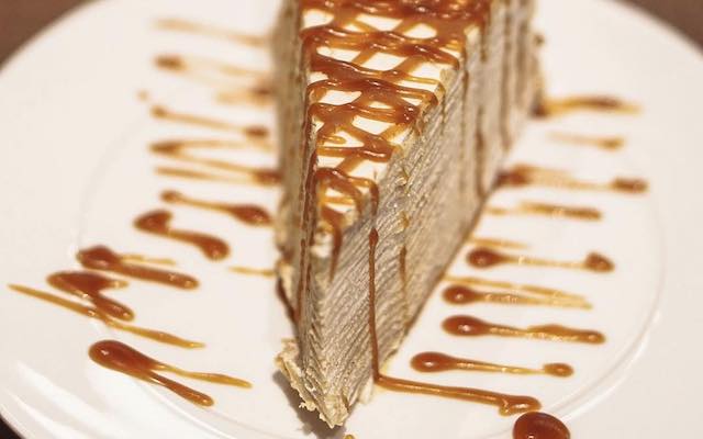 Salted Butter Caramel Crepe Cake from La Creperie 