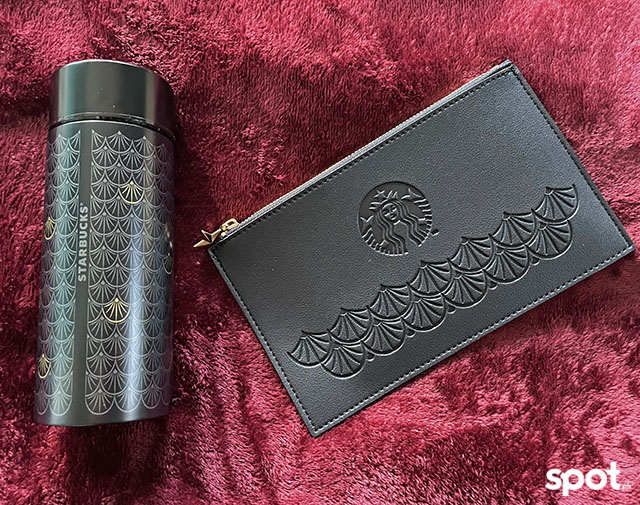 The Starbucks 2022 Traditions Tumbler and Pouch Set in Black