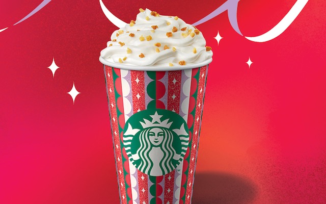 toffee nut crunch latte from starbucks christmas drinks 2021