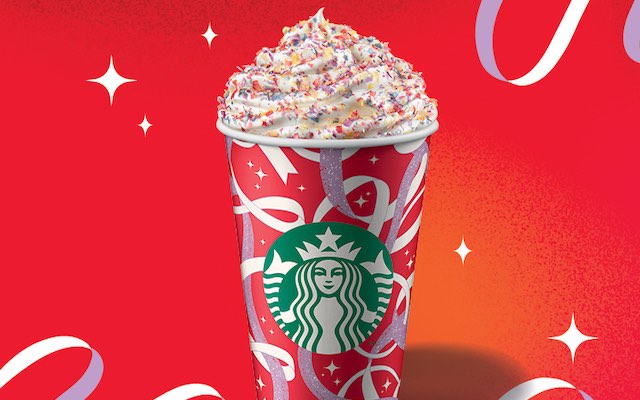 confetti cookie latte from starbucks christmas drinks 2021