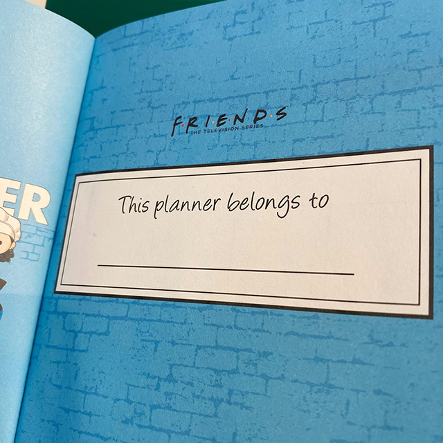 Friends-themed undated planners available at National Book Store