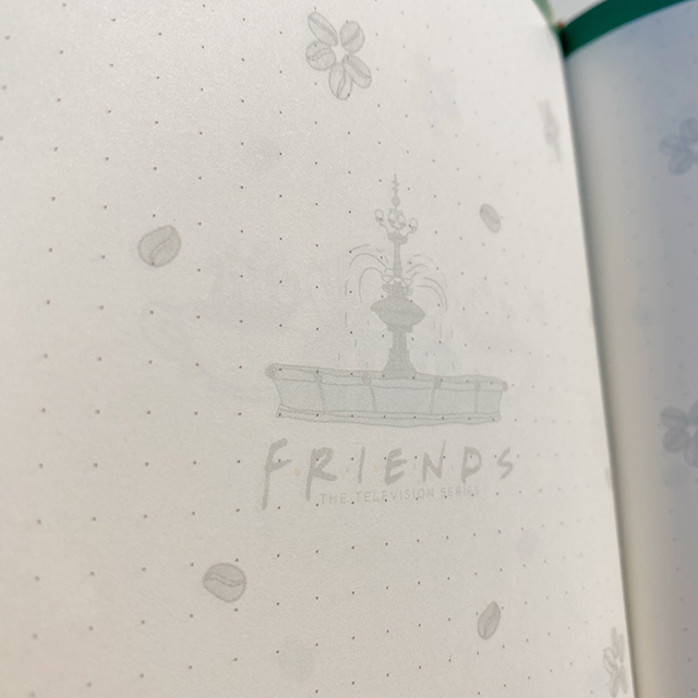 Friends Undated Planner with fountain design