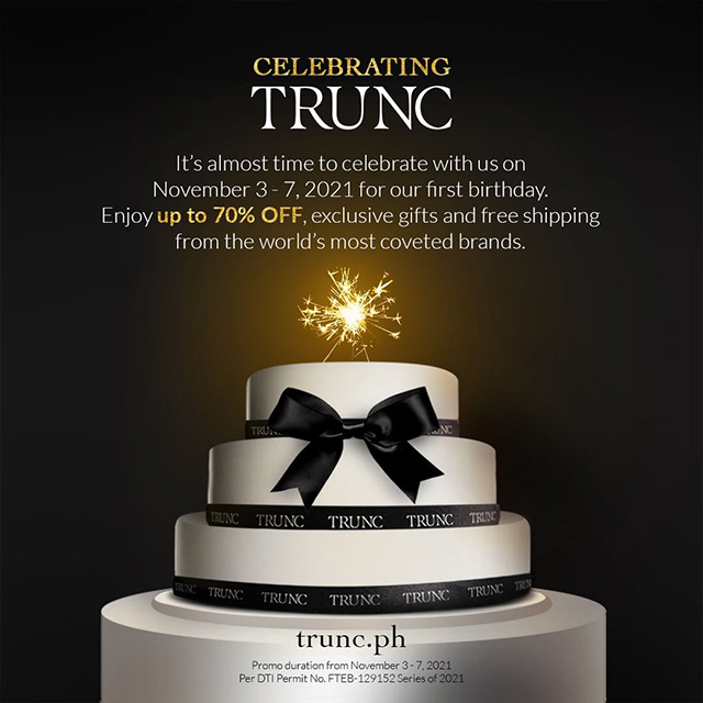trunc first anniversary sale
