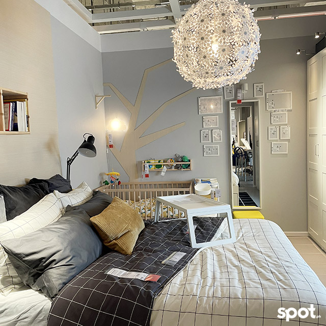IKEA Philippines Showroom: Bedroom display with neutral tones