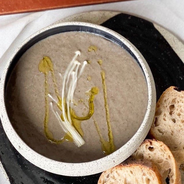 Truffle Mushroom Bisque from The Daily Knead

