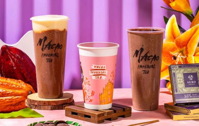 Chocolate Drinks from Macao Imperial Tea x Auro Chocolate
