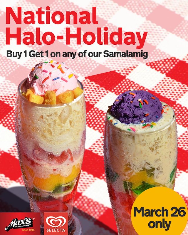 Max's buy one get one halo halo + samalamig promo