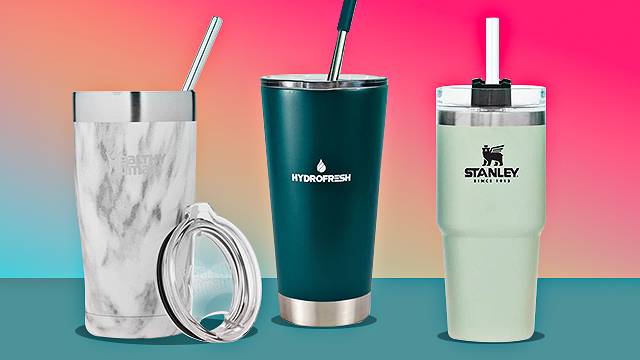 tumblers with straws
