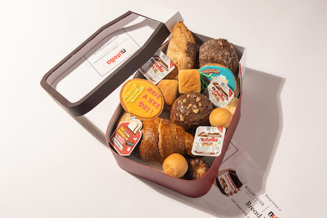 Nutella and Wildflour Café + Bakery box