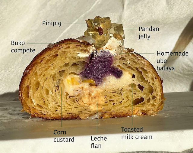 The Daily Knead halo-halo croissant