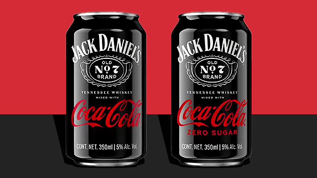 Jack Daniel's Tennessee Whiskey and Coke in a can.