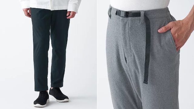 MUJI Stretch Brushed Tapered Pants