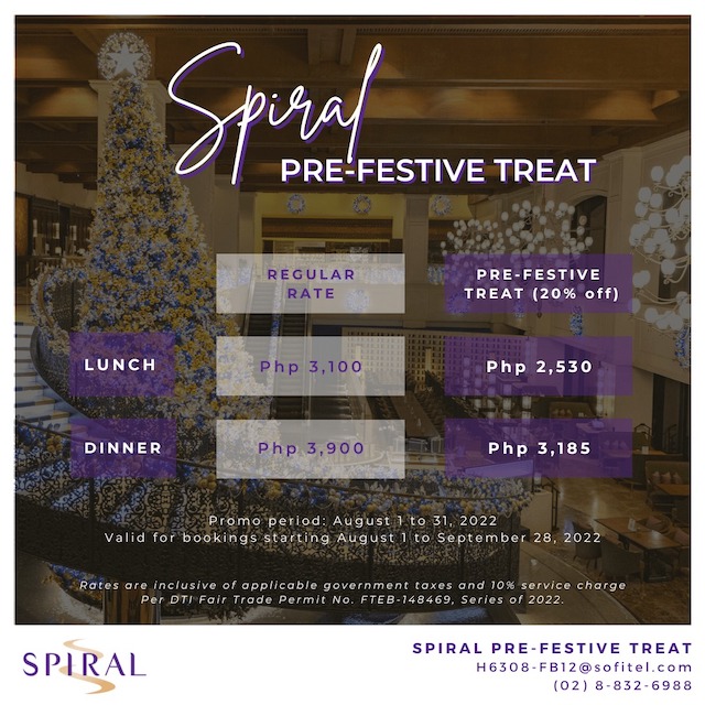 Sofitel Manila's Spiral Buffet PreFestive Treat Details