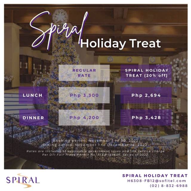 Sofitel Manila's Spiral Buffet Holiday Promo NovDec 2022