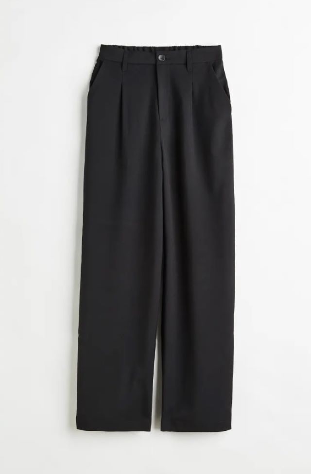 pants h&m wide twill trousers