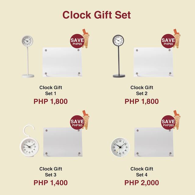 muji christmas bundles clock gift set