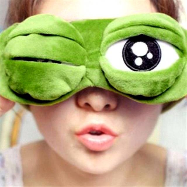 Frog Meme Eye mask