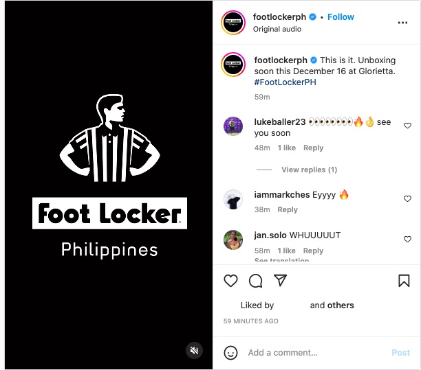 foot locker opening