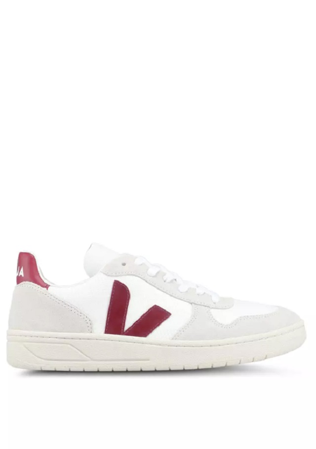 veja sneakers white and marsala