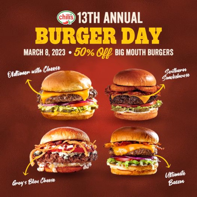 Cool Chili's Burger Day Promo