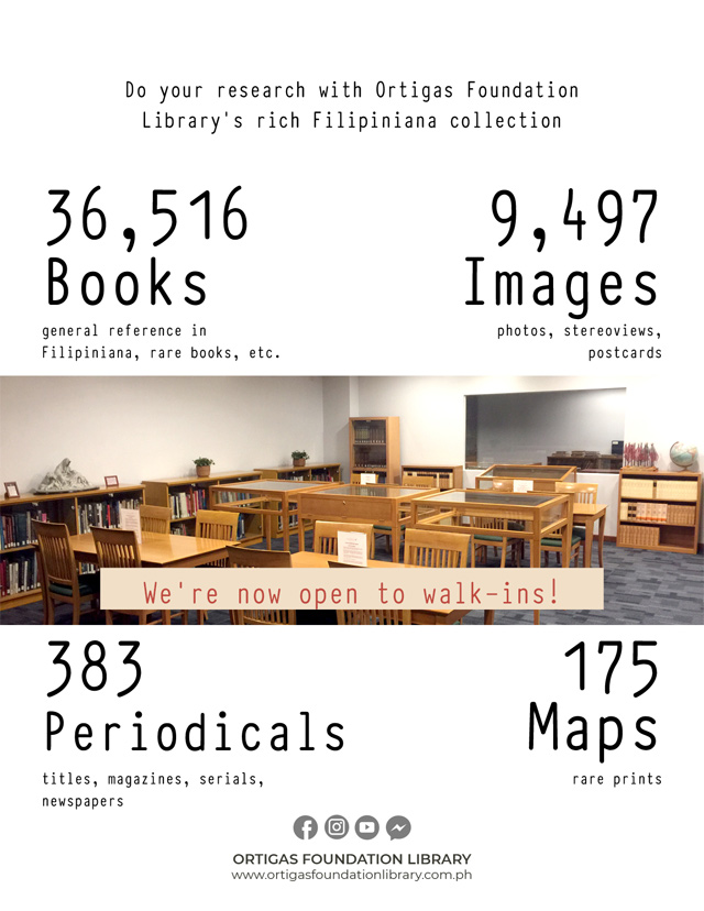 Ortigas Foundation Library Walk-Ins Allowed