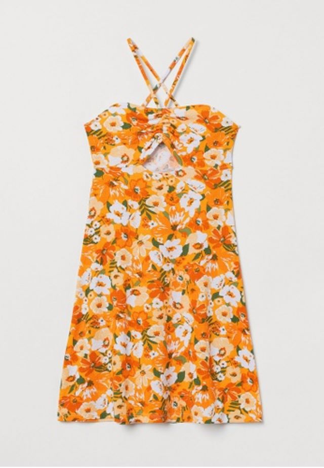 zalora sale h&m short orange dress