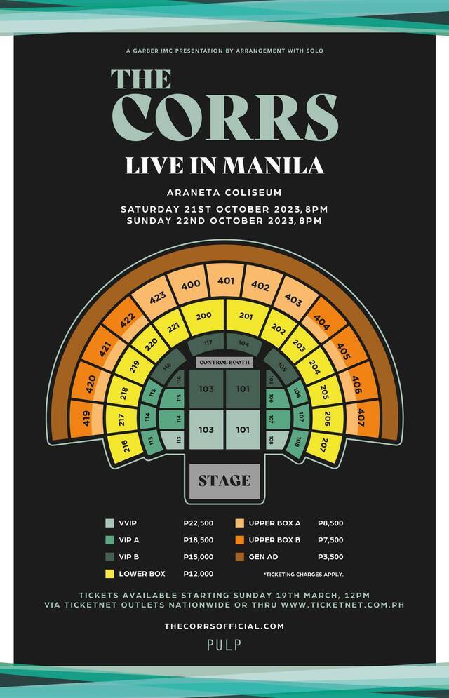 the corrs manila concert seating and ticket prices