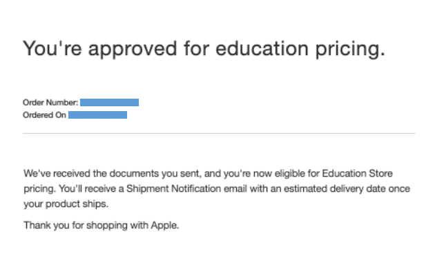 Apple K-12 education discount elgibility