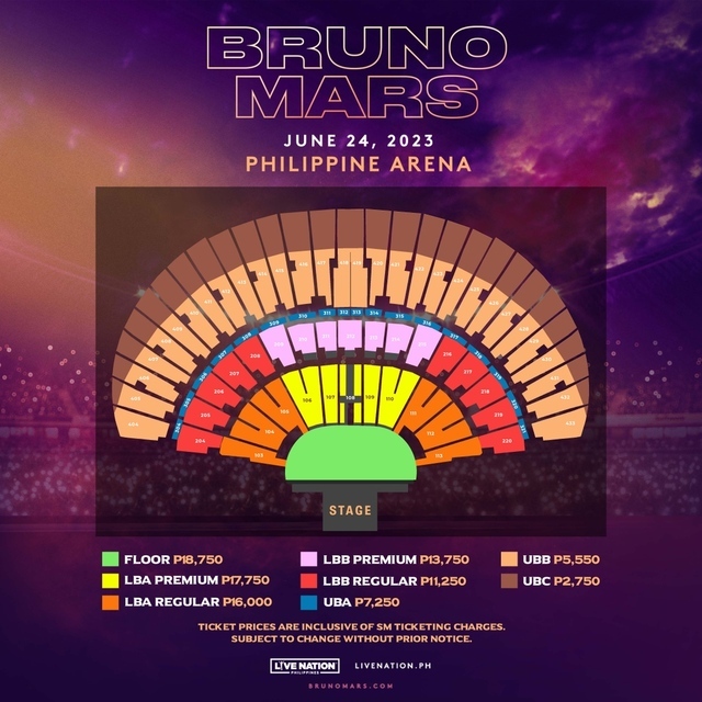 Bruno Mars in Manila on June 24 at the Philippine Arena