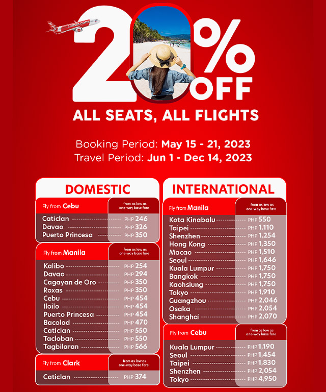 Seat Sale Alert Piso Sale Flights this May Payday 2023