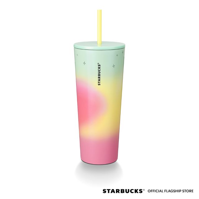 starbucks mug shining pastel collection pink yellow ombre gradient