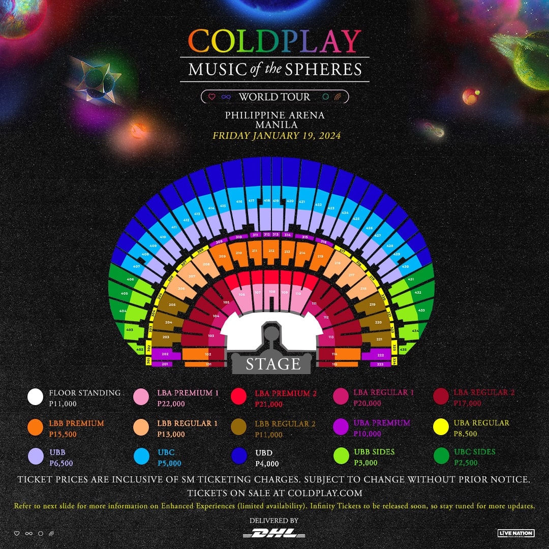Dates, Tickets, Venue Coldplay News on 2024 Manila Concert